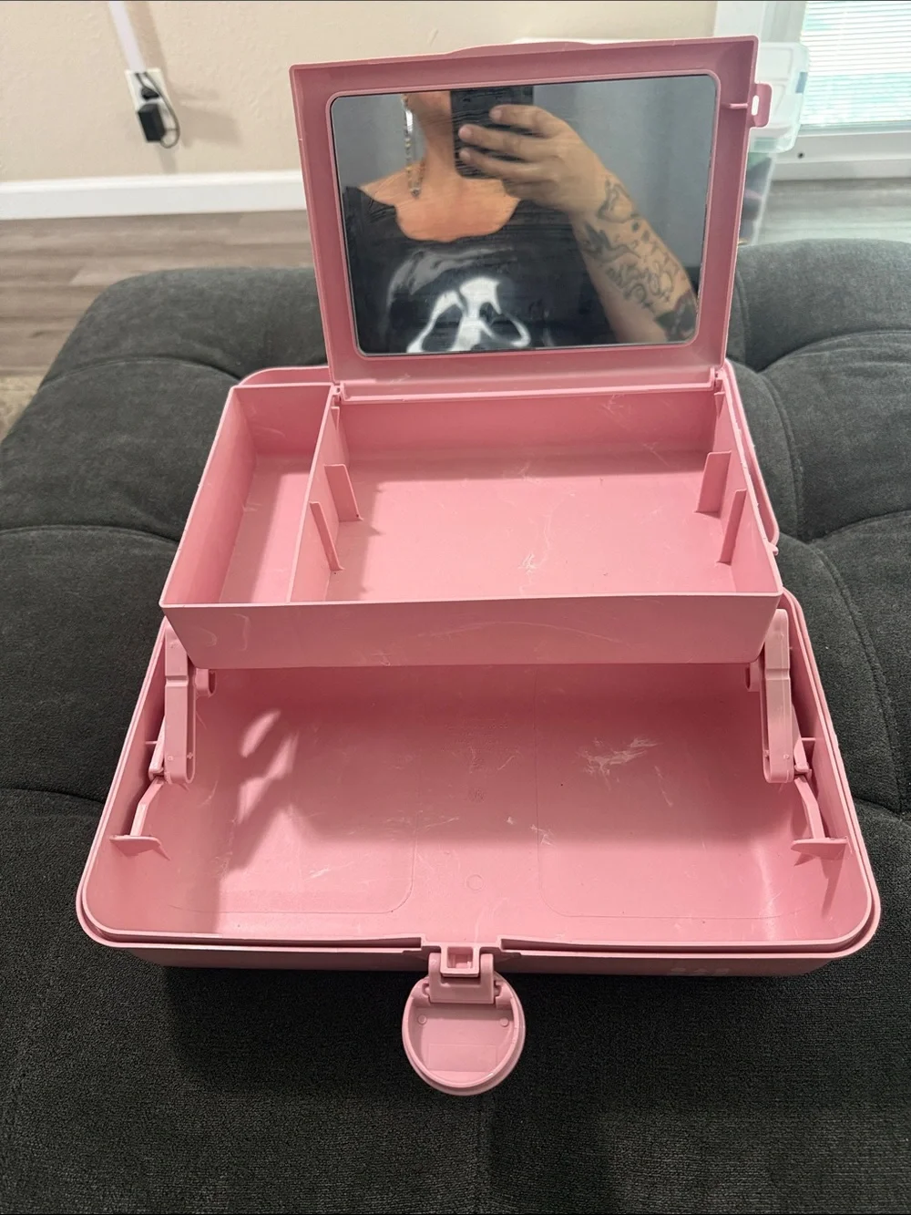 Caboodles Pink Makeup Case with Mirror